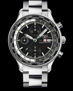 Ball Watch Engineer Ii<Engineer II Navigator World Time Chronograph BLACK
