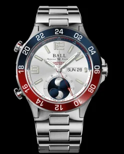Ball Watch Roadmaster<Roadmaster Marine GMT Moon Phase (42mm) SILVER